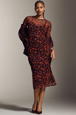 Never Fully Dressed Cherry Mesh Maxi Dress