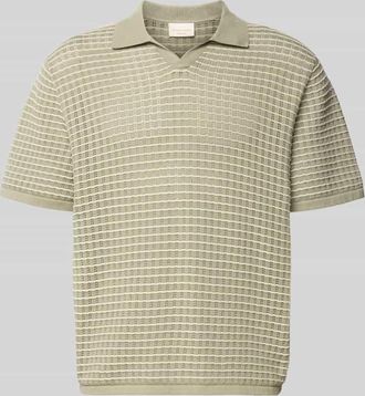 Jack & Jones Jack & Jones Regular Fit Poloshirt mit V-Ausschnitt in Mint, Gr&ouml;&szlig;e XXL