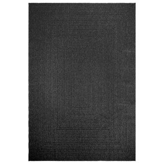 Berkfield Home Rug ZIZUR Anthracite 200x290 cm Jute Look Indoor & Outdoor in Charcoal | Size: Medium