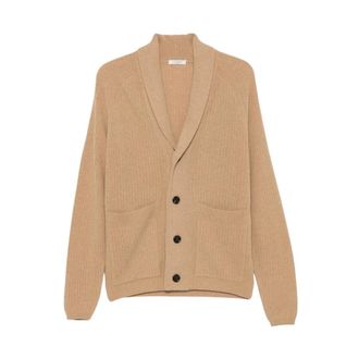 Paolo Pecora Cardigan - Heren - Truien - Beige - Maat: 2XL Zijde