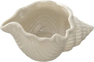 OEM Elegante Bandeja De Cer&aacute;mica Blanca Con Forma De Concha Marina - Concha C