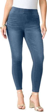 Roaman's Plus Size 360&deg; Stretch Jegging in Medium Stonewash at Nordstrom, Size 22