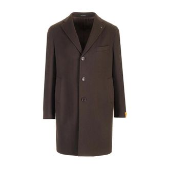 Tagliatore Wool And Cashmere Coat - Heren - Mantel - Bruin - L - Wol - Jassen