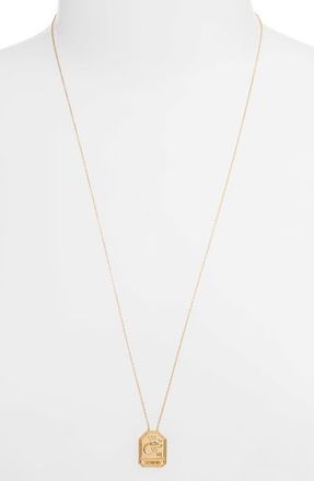 Jennifer Zeuner Kiana Zodiac Pendant Necklace in Scorpio Gold at Nordstrom