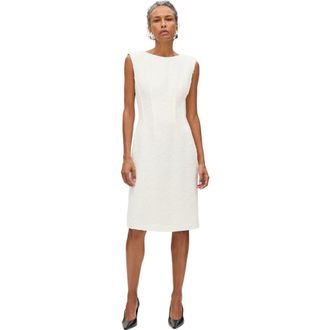 Another Tomorrow Tweed Dress in Cream at Nordstrom, Size 38 It