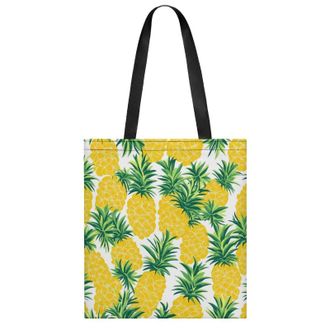 Generic Pineapples Pattern Womens Tote Casual Shopping Bag Lightweight Shoulder Bags Hobos Handbag for Work Travel Daily 35x40cm
