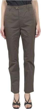 Saint Laurent Dames, Broeken, Groen, Maat: 4XS Katoen