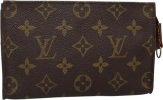 Louis Vuitton Pre-owned Canvas pouches - Dames - Vintage Clutch - Bruin - ONE Size - Leer - Vintage