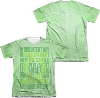 Gildan Green Lantern Oath (Front/Back Print) Adult 65/35 Poly/Cotton Short Sleeve Tee / T-Shirt