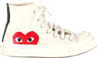 Comme Des Gar&ccedil;ons Converse x Comme des Gar&ccedil;ons Play 70 Chuck Taylor Hoge Sneakers in Cr&egrave;me Canvas