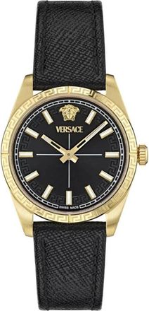 Versace Millenium Lady - Dames - Horloges - Zwart - ONE Size - Leer - Accessoires
