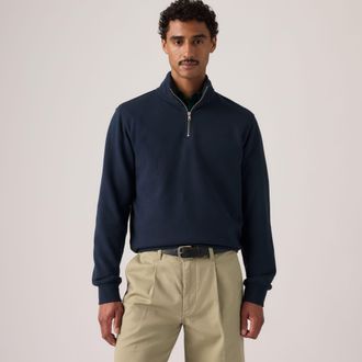 Levi's Original Housemark Quarter Zip Pullover - Mens - 2XL - Blue