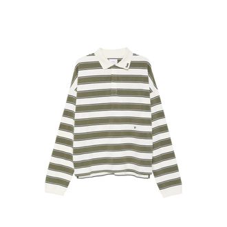 Rhude Horizontal-stripe Long-sleeve Polo Shirt