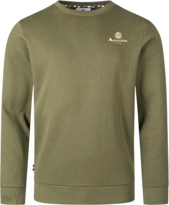 Aquascutum Kleine Logo Crewneck Sweater - Heren - Sweatshirts - Groen - L - Hoodies & sweatvesten