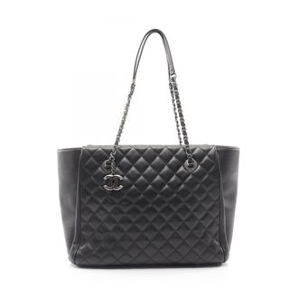 Chanel Black Leather Tote Bag (Pre-Owned)