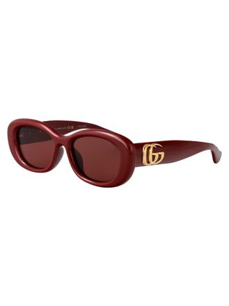 Gucci Womens Sunglasses Burgundy Injected Shape Burgundy-Red Burgundy/red