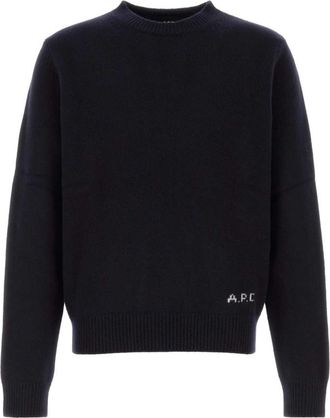 A.P.C. Dark Blue Relaxed Sweaters