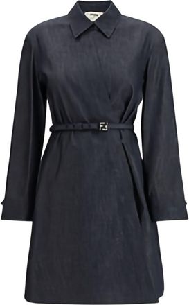 Fendi Light Blue Chambray Dress