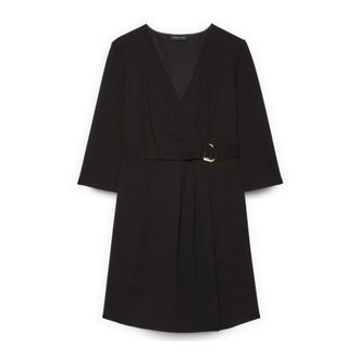 Fiorella Rubino Vestito wrap dress con fibbia - - Dresses - Donna - Nero - S