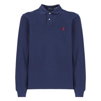 Ralph Lauren Heren, Tops, Blauw, Maat: M Katoen