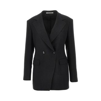 Tagliatore Astra double-breasted canvas jacket Woman 40