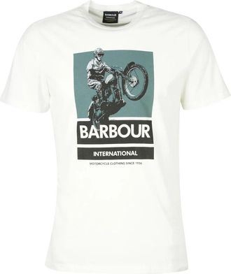 Barbour Archie T-Shirt - Heren - T-shirts - Wit - 2XL - Katoen - Tops