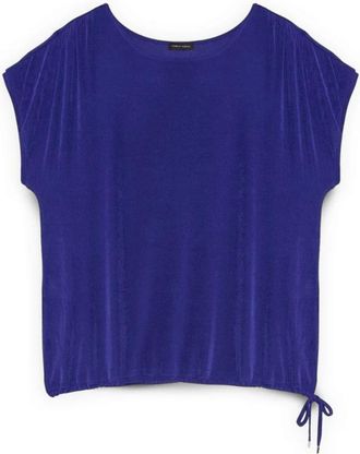 Fiorella Rubino Dames, Blouses & Shirts, Paars, Maat: XS Poliester