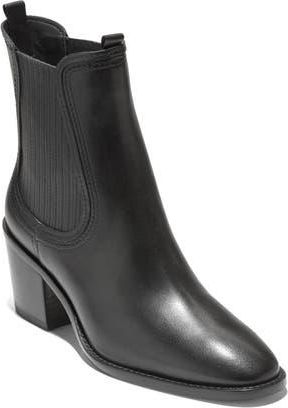 Cole Haan Janelle Chelsea Boot in Black Leather at Nordstrom Rack, Size 10