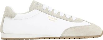 Prada Sneakers, female, White, 6 UK, Ivory Beige Leather Trainers