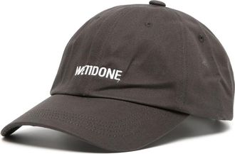 We11done logo-embroidered cotton cap - unisex - Cotton - One Size - Black