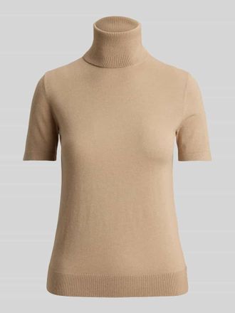 Lauren Ralph Lauren Slim Fit T-Shirt mit Seiden-Anteil Modell RESEDA in Camel, Gr&ouml;&szlig;e XL