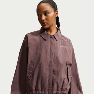 Nike Womens Nike Sportswear Oversized Coaches Jacket in Purple | IF0212-502