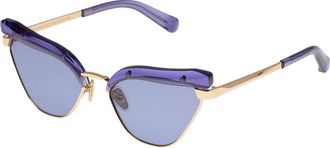 Karen Walker Fantasia KAS2231353 Womens Sunglasses Blue Size 55