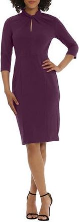Donna Morgan Crepe Three-Quarter Sleeve Sheath Dress in Pickled Beet at Nordstrom Rack, Size 6