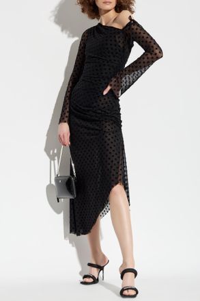 Misbhv Dress With Monogram And Velvet Finish, Womens, Black