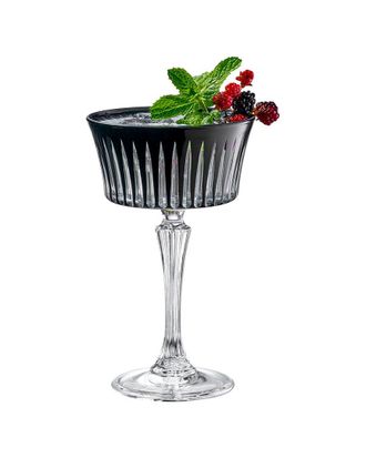 Barski Set Of 6 Colored Champagne Coupe Glasses