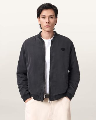 AllSaints Cotton Forres Cotton Bomber Jacket, Size: S