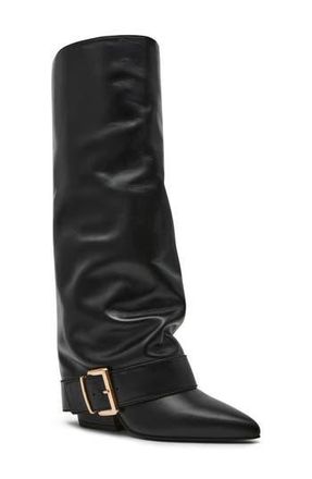 Steve Madden Illuzion Boot in Black Leather at Nordstrom Rack, Size 5.5