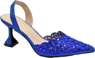 Generic Womens Shoes and Bags Set Sparkly Rhinestone Decorated High Heels Shoes Strap Shoulder Bag for Party Wedding