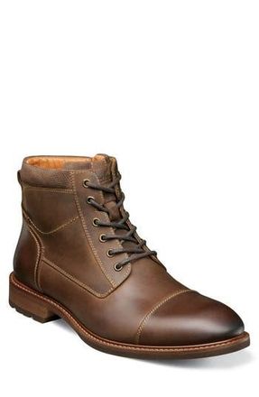 Florsheim Chalet Leather Cap Toe Boot in Brown Ch at Nordstrom Rack, Size 9.5