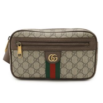 Gucci Beige Brown Pu Leather Sling Bag (Pre-Owned)