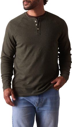 The Normal Brand Puremeso Everyday Henley in Olive at Nordstrom, Size Xx-Large