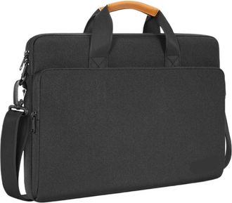 Generic Laptop Bag Laptop Bag Briefcase 13.3 14 15.6 17. Inch Computer Shoulder Waterproof Notebook Cover Carry For Men(Black,15.6-16 inch)