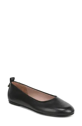 Naturalizer Ava Ballet Flat in Black Leather at Nordstrom, Size 7.5