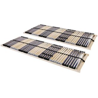 vidaXL Vidaxl - Reti a Doghe 2 pz 7 Zone con 42 Doghe in Legno 70x200 cm