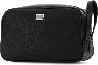 Dolce & Gabbana Mens Vitello Leather Travel Wallet Black Calfskin
