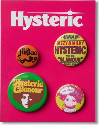 Hysteric Glamour Can Badge Set Multicolor