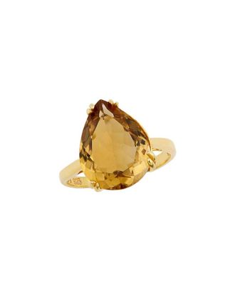Savvy Cie Jewels Silver 6.80 Ct. Tw. Citrine Statement Ring