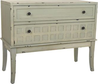 Wanderlust Deco C&oacute;moda Recibidor De Madera Verde 88x38x72