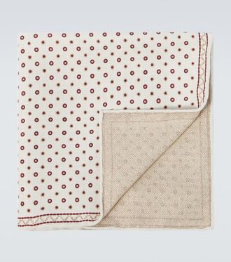 Brunello Cucinelli Printed silk pocket square